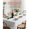 White Tablecloths for Rectangle Tables, 6 Pack, 70 x 120 Inches, Reusable and Machine Washable Table Clothes