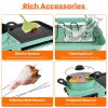 Electric Hot Pot with Grill,1600W 3-in-1 Smokeless Raclette Table Grill for Kitchen, Barbecue Shabu Hot Pot with Non-Stick Cooking Removable Plat