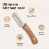 Multi-Functional Vegetable Peeler fo Kitchen: 2 in 1 Stainless Steel Peeler with Wooden Handle and Bottle Opener - Peelers for Potato Pumpkin Pap