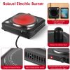 1000W Electric Infrared Single Burner Portable Heating Hot Plate Stove Countertop RV Hotplate with 7.5' Glass Cooktop Stepless Temperature Adjust